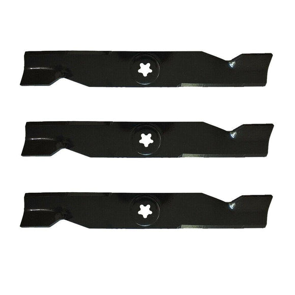 3-Pack Husqvarna CZ4817 Riding Mower High Lift Blade Compatible Replacement