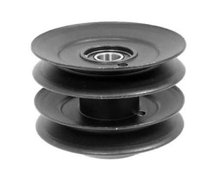 Troy Bilt 13AJ609G766 Lawn Tractor Double Pulley Assembly With Bearings Compatible Replacement