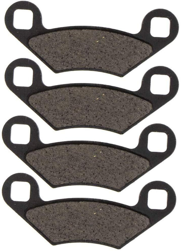 4-Pack Polaris A09CL76AA (2009) Sportsman 800 Efi 6X6 Front Rear Brake Pad Compatible Replacement