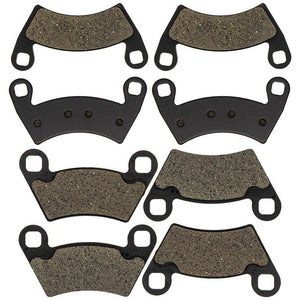 8-Pack Polaris R11WH50AR (2011) Ranger 4X4 500 Crew Front Rear Brake Pad Compatible Replacement