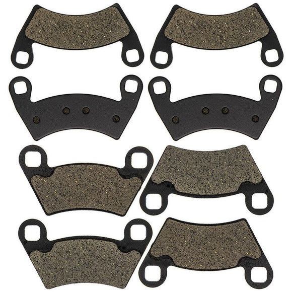 8-Pack Polaris R11WH50AR (2011) Ranger 4X4 500 Crew Front Rear Brake Pad Compatible Replacement