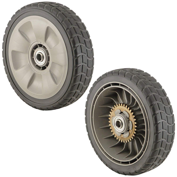 2-Pack Honda HRT216K1 (Type S3DA/A)(VIN# MZCG-6600001 to MZCG-6699999) Lawn Mower Rear Wheel Compatible Replacement