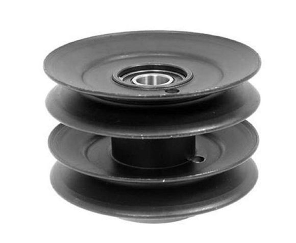 MTD 13AD608G977 (2003) Lawn Tractor Double Pulley Assembly With Bearings Compatible Replacement