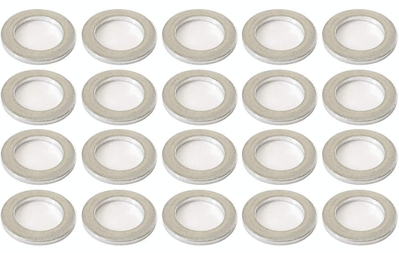 20-Pack Honda GX610K1 (Type TXF2)(VIN# GCAC-2000001-2059999) Small Engine Drain Plug Washer Gaskets Compatible Replacement