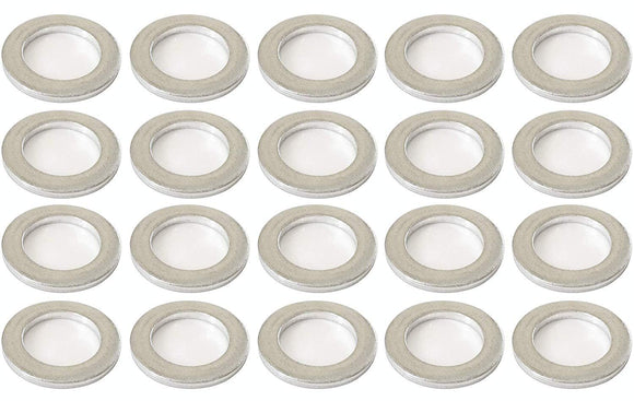 20-Pack Honda GX610K1 (Type QZA)(VIN# GCAC-2000001-2059999) Small Engine Drain Plug Washer Gaskets Compatible Replacement