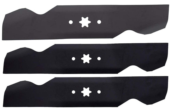 3-Pack MTD 143P849H033 (7008824) (1993) Garden Tractor Hi-Lift Blade Set Compatible Replacement