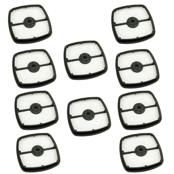 10-Pack Echo GT-200R (05001001 - 05084365) Curved Shaft Grass Trimmer Air Filter Compatible Replacement