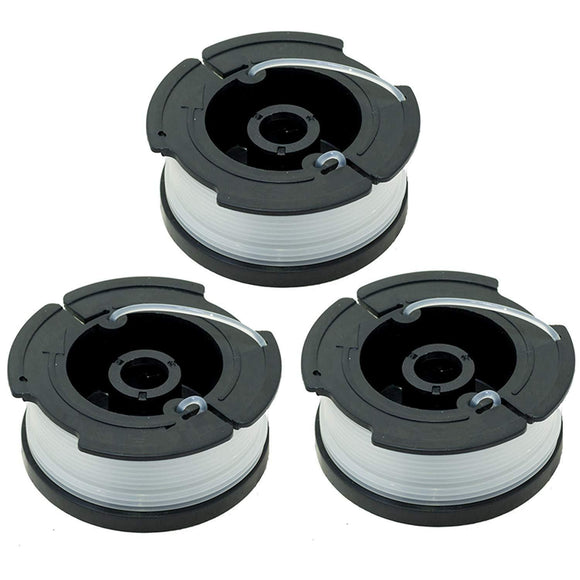 3-Pack Black and Decker NST2018L Type 2 18 Volt String Trimmer Spool Compatible Replacement