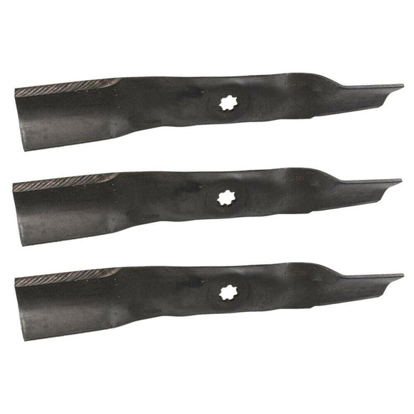 3-Pack John Deere Z255 EZtrak Mower - PC11642 High Lift Blade Compatible Replacement