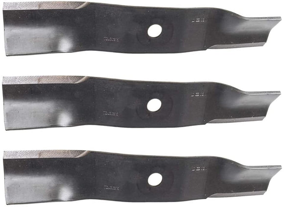 3-Pack John Deere Z545R ZTrak Mower - PC13916 Hi Lift Blade Compatible Replacement